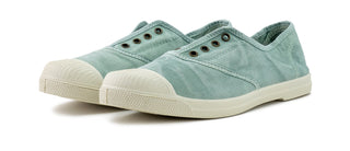 ZAPATILLA LONA INGLES SIN CORDONES AQUA.