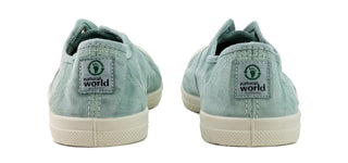 ZAPATILLA LONA INGLES SIN CORDONES AQUA.