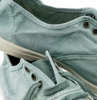 ZAPATILLA LONA INGLES SIN CORDONES AQUA.