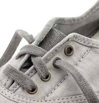 ZAPATILLA LONA INGLES SIN CORDONES GRIS CLARO.