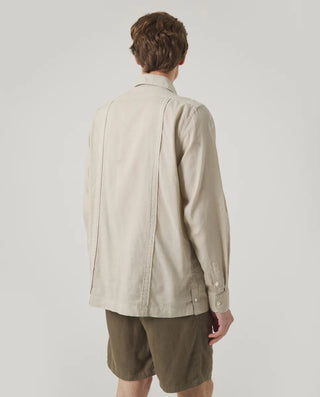 CAMISA GUAYABERA LI-CO MARRÓN TOPO