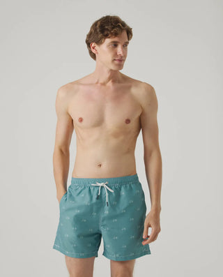 BAÑADOR LOGO VERDE GRISACEO