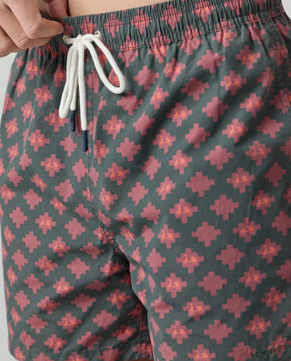 BAÑADOR LOGO GEOMETRIC KHAKI