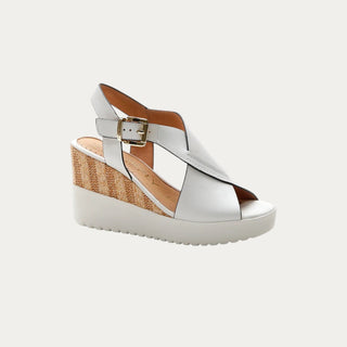 SANDALIAS DE CUÑA ELY 16 BLANCO