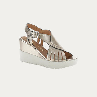 SANDALIAS DE CUÑA ELY 18 ORO