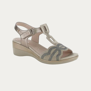 SANDALIAS DE CUÑA VANITY BEIGE
