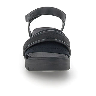SANDALIAS DE CUÑA AQUA III 25 NEGRO.