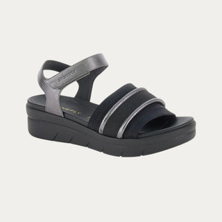 SANDALIAS DE CUÑA AQUA III 25 NEGRO
