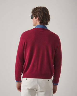 JERSEY ICONIC V NECK BURDEOS