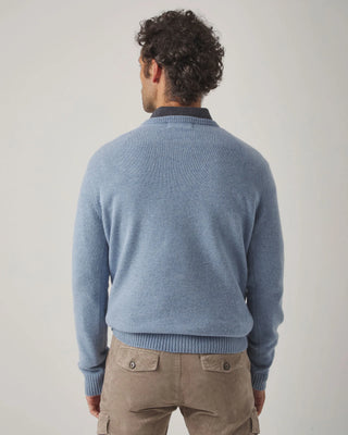 JERSEY V NECK WOOL AZUL