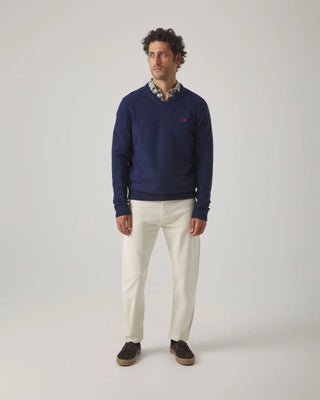 JERSEY V NECK WOOL MARINO