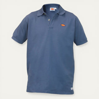 POLO MANGA CORTA PIQUE AZUL