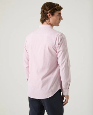 CAMISA OXFORD RAYAS BURDEOS
