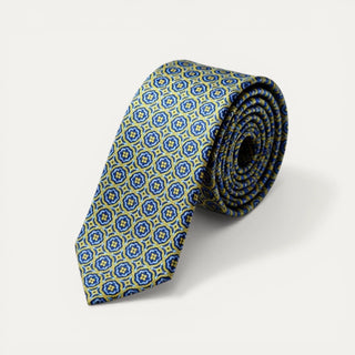 CORBATA CUADRO AMARILLO