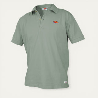 POLO MANGA CORTA PIQUE VERDE GRISACEO