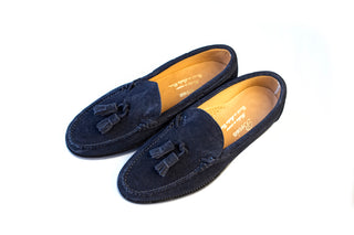 MOCASIN  BORLAS ANTE AZUL