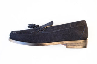 MOCASIN  BORLAS ANTE AZUL