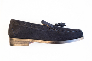 MOCASIN  BORLAS ANTE AZUL