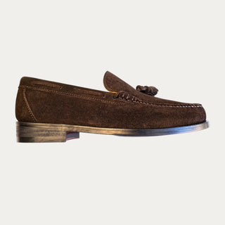 MOCASÍN ANTE MARRÓN BORLAS