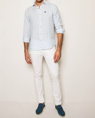 CAMISA RAYA 100% LINO AÑIL.