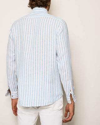 CAMISA RAYA 100% LINO AÑIL.