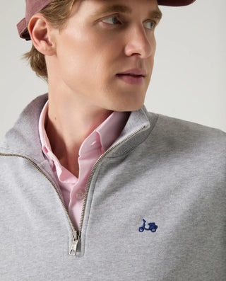 SUDADERA ZIP GRIS