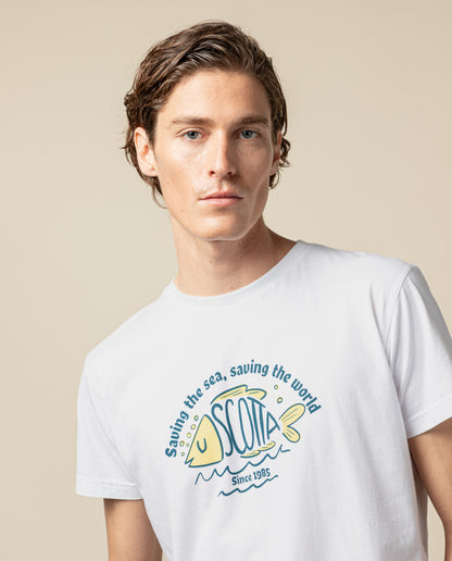 CAMISETA SCOTTA FISH ORGANIC BLANCO