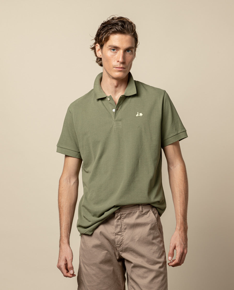 POLO CLASSIC LOGO FLÚOR KHAKI