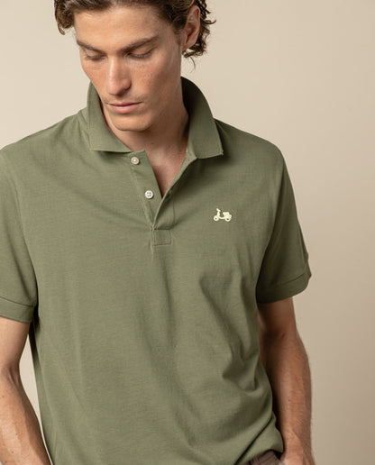 POLO CLASSIC LOGO FLÚOR KHAKI