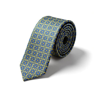 CORBATA CUADRO AMARILLO