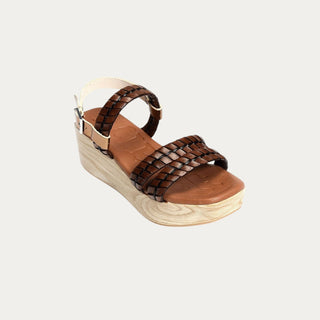 SANDALIA WOOD MARRON.