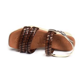 SANDALIA WOOD MARRON.