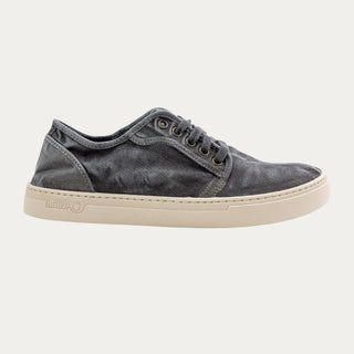 Vista lateral de zapatilla Natural World gris